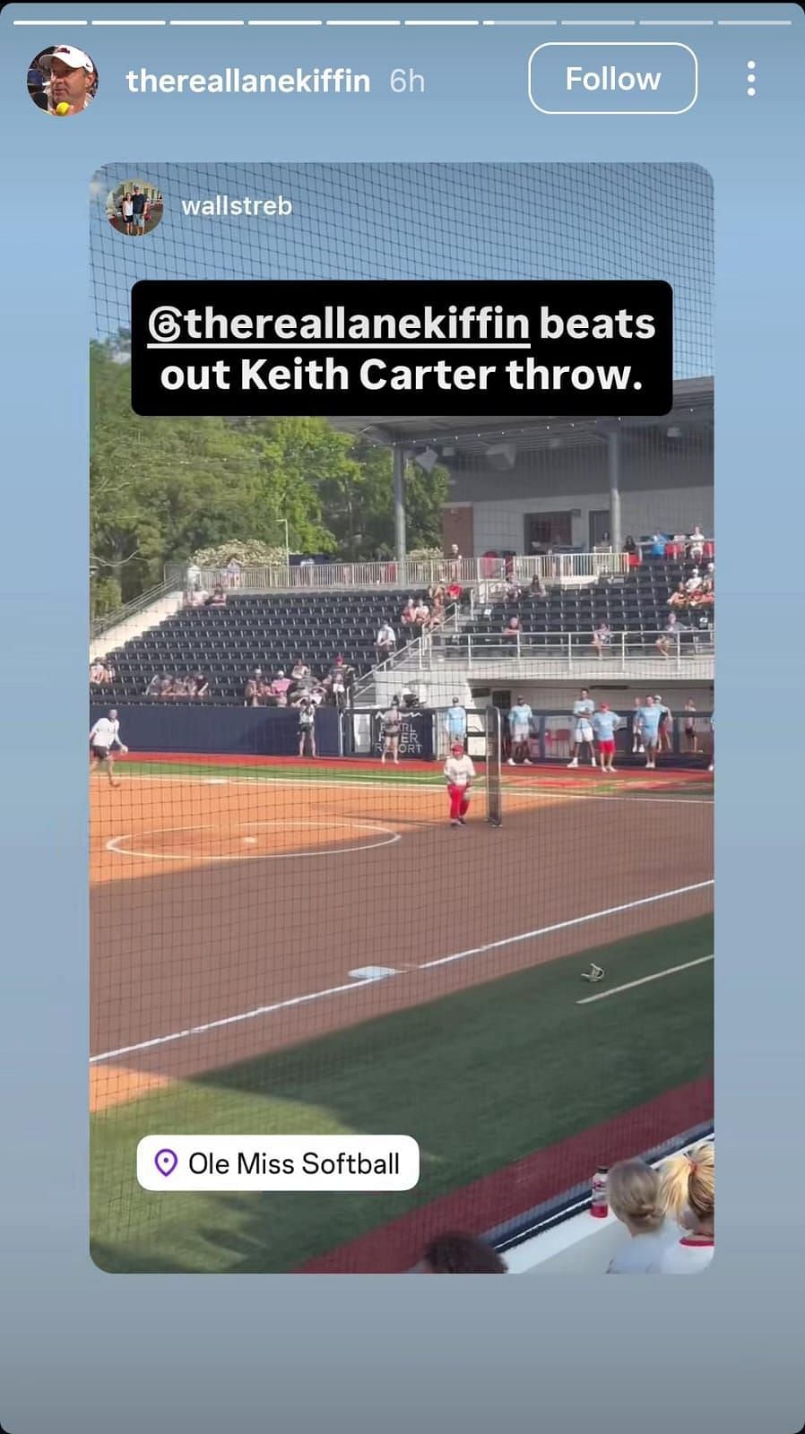 Kiffin's IG story